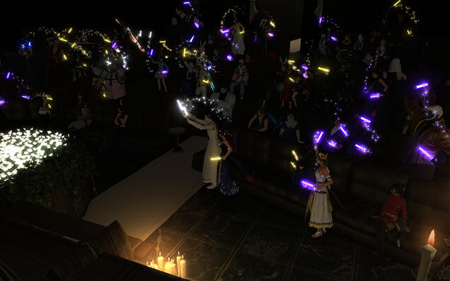 'close in the distance' audience lightshow